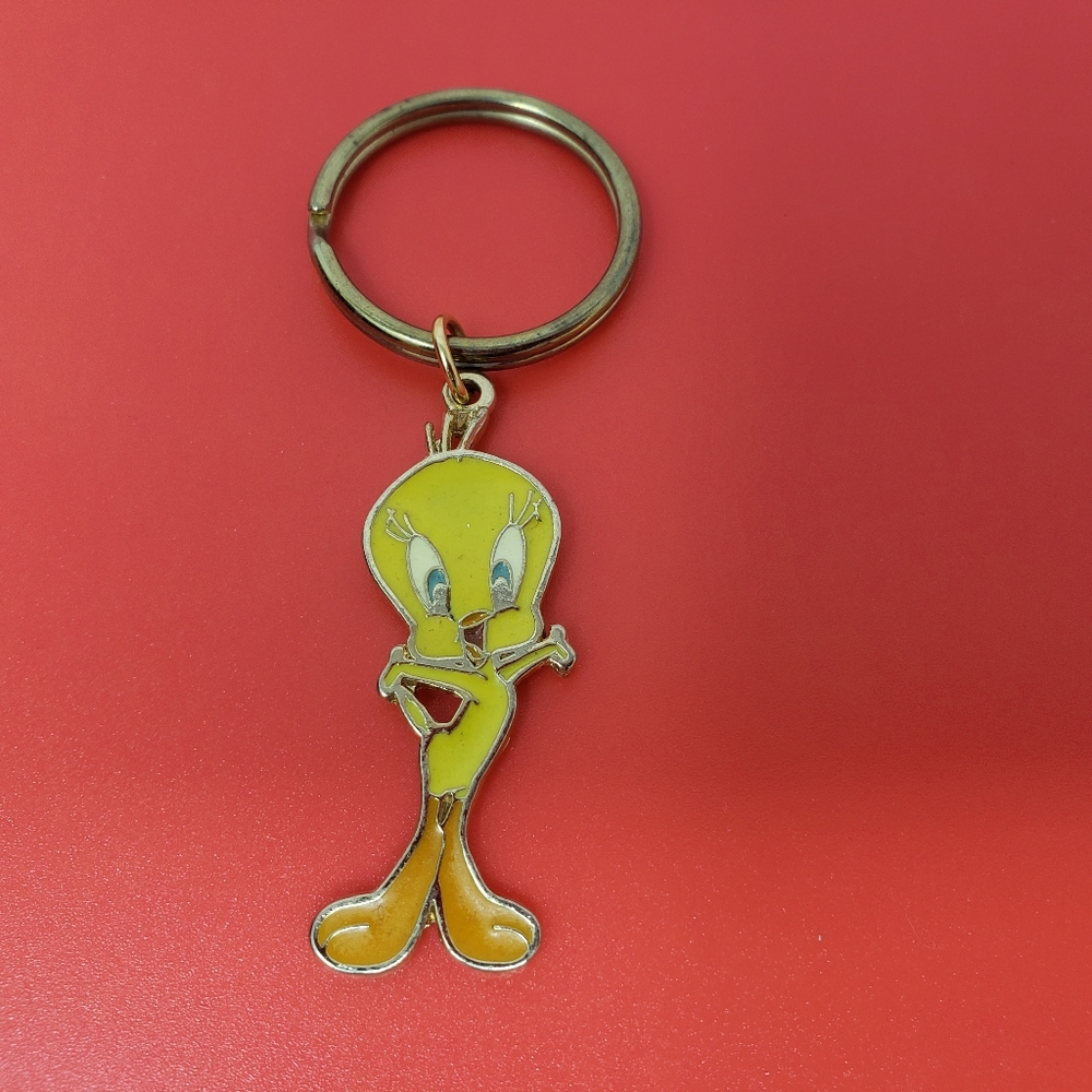 Tweety Bird Keychain Keyring Minor Wear